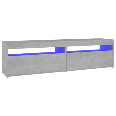  Szafki pod TV z LED, 2 szt., szarość betonu, 75x35x40 cm