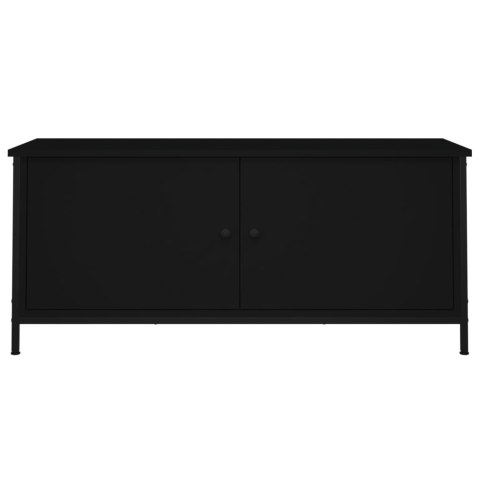  Szafka pod TV, czarna, 102x35x45 cm, materiał drewnopochodny