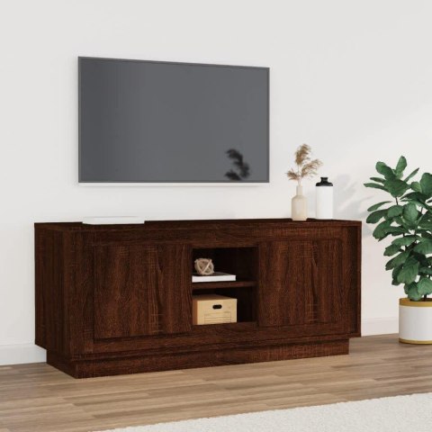  Szafka pod TV, brązowy dąb 102x35x45 cm materiał drewnopochodny