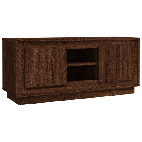  Szafka pod TV, brązowy dąb 102x35x45 cm materiał drewnopochodny