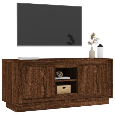  Szafka pod TV, brązowy dąb 102x35x45 cm materiał drewnopochodny