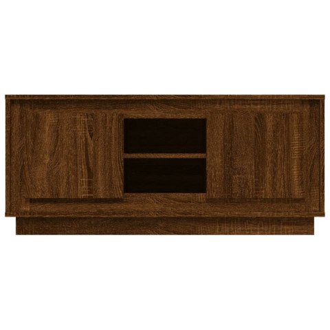  Szafka pod TV, brązowy dąb 102x35x45 cm materiał drewnopochodny