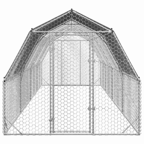  Kurnik z dachem 2,5x8x2,25 m Stal ocynkowana