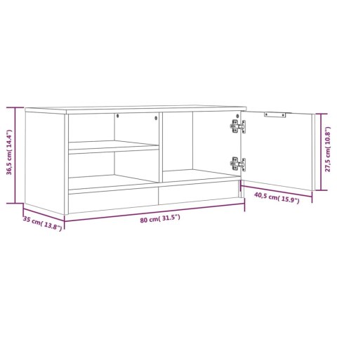  Szafka pod TV, szarość betonu, 80x35x36,5 cm