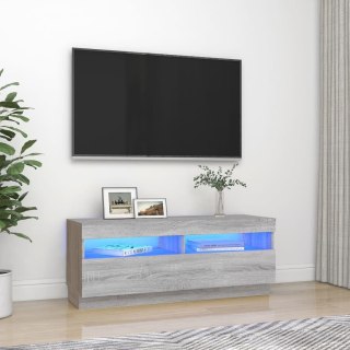  Szafka pod TV z oświetleniem LED szary dąb sonoma, 100x35x40 cm