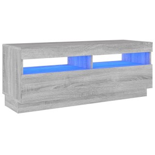  Szafka pod TV z oświetleniem LED szary dąb sonoma, 100x35x40 cm