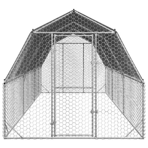  Kurnik z dachem 2,5x6x2,25 m Stal ocynkowana