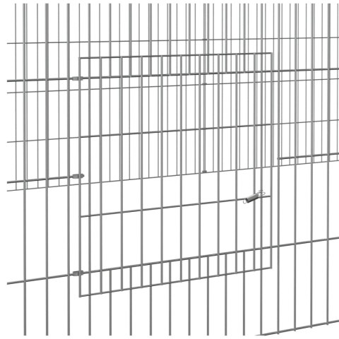  Klatka dla królika, 2 panele, 220x110x55 cm, żelazo