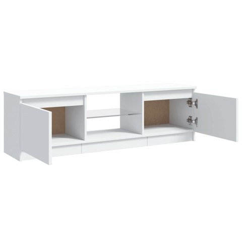  Szafka pod TV z oświetleniem LED, biała, 120x30x35,5 cm