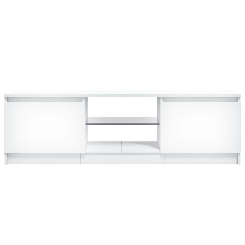  Szafka pod TV z oświetleniem LED, biała, 120x30x35,5 cm