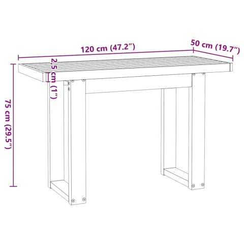  Biurko, NOAIN, 120x50x75 cm, lite drewno sosnowe