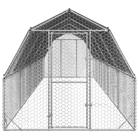  Kurnik z dachem 2,5x10x2,25 m Stal ocynkowana