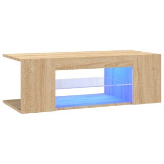  Szafka TV z oświetleniem LED, dąb sonoma, 90x39x30 cm