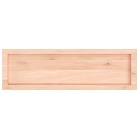  Półka, 100x30x(2-4) cm, surowe lite drewno dębowe