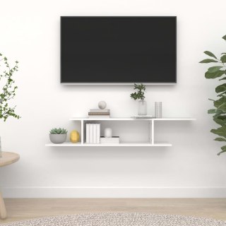  Wisząca szafka pod TV, biała, 125x18x23 cm