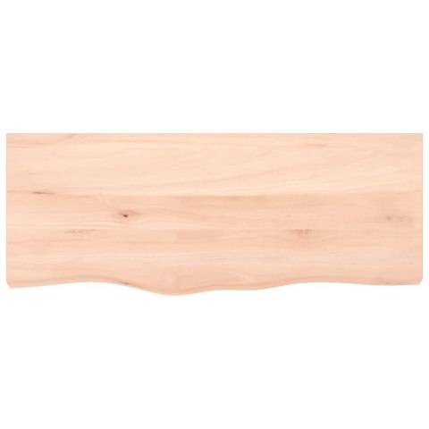  Półka, 100x40x(2-6) cm, surowe lite drewno dębowe