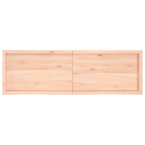  Półka, 160x50x(2-4) cm, surowe lite drewno dębowe