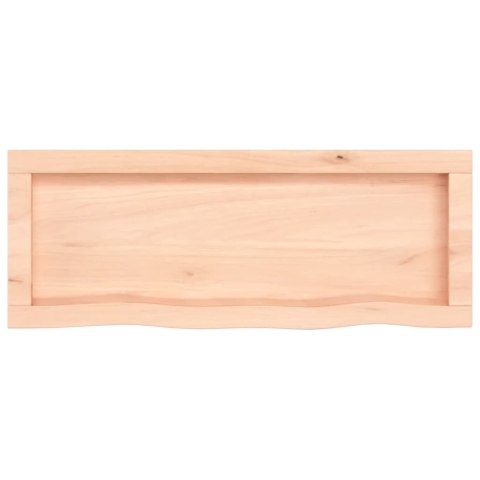  Półka, 80x30x(2-6) cm, surowe lite drewno dębowe