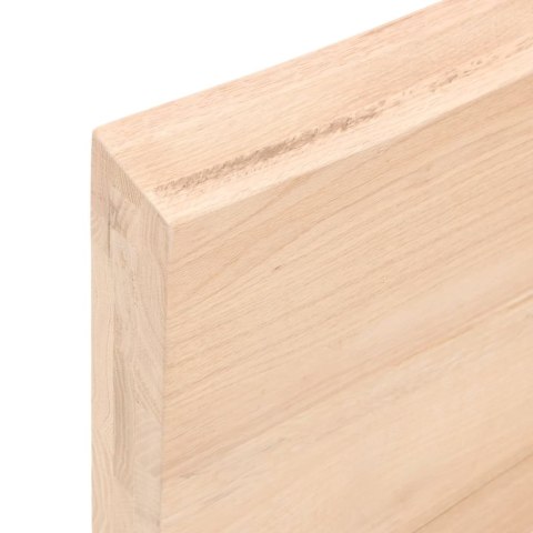  Półka, 80x30x(2-6) cm, surowe lite drewno dębowe