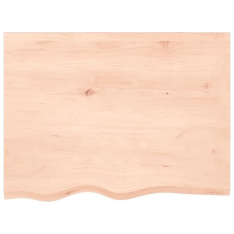  Półka, 80x60x(2-4) cm, surowe lite drewno dębowe