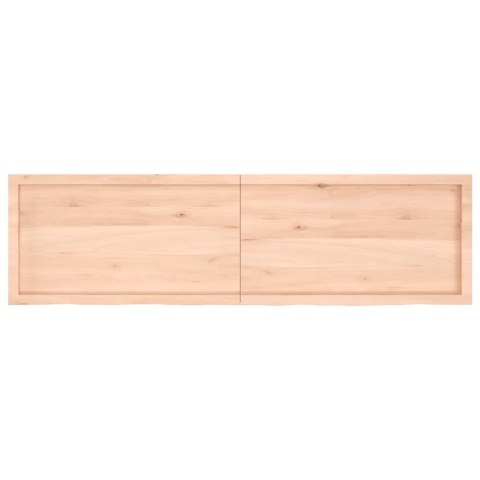  Półka, 180x50x(2-4) cm, surowe lite drewno dębowe