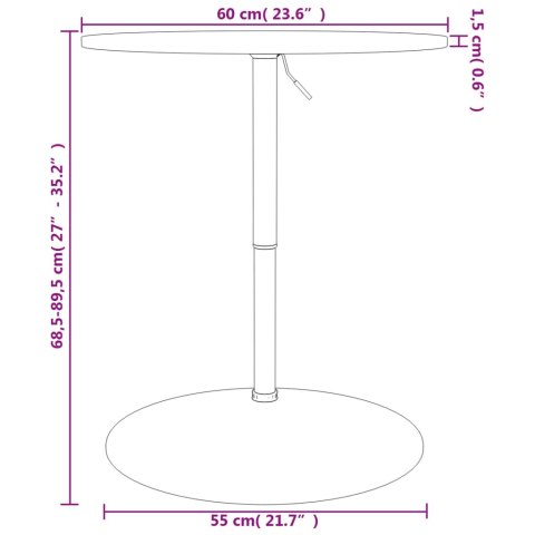  Stolik barowy, Ø60x89,5 cm, lite drewno bukowe