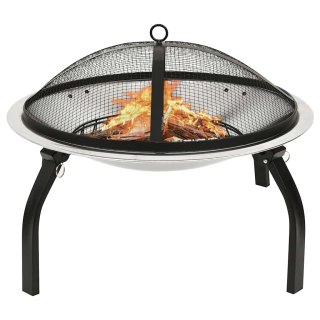  Palenisko i grill 2-w-1, z pogrzebaczem, 56x56x49 cm, stal