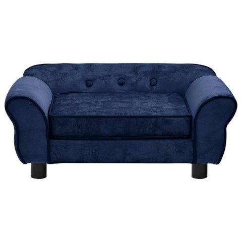  Sofa dla psa, niebieska, 72x45x30 cm, pluszowa