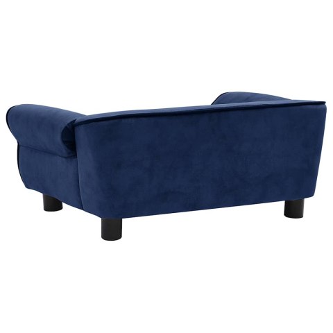  Sofa dla psa, niebieska, 72x45x30 cm, pluszowa