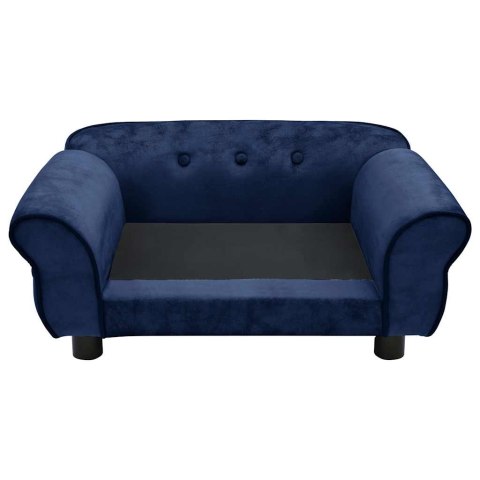  Sofa dla psa, niebieska, 72x45x30 cm, pluszowa