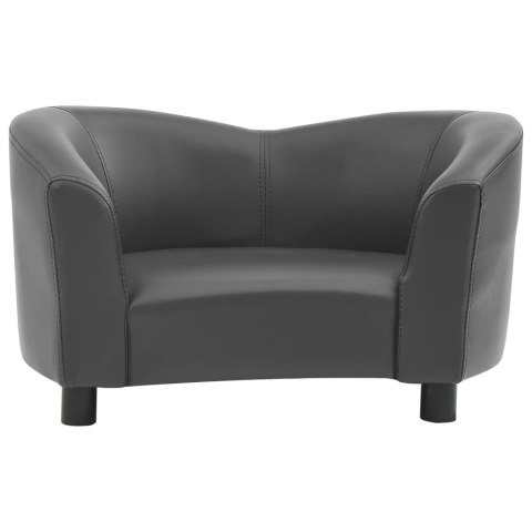  Sofa dla psa, szara, 67x41x39 cm, sztuczna skóra