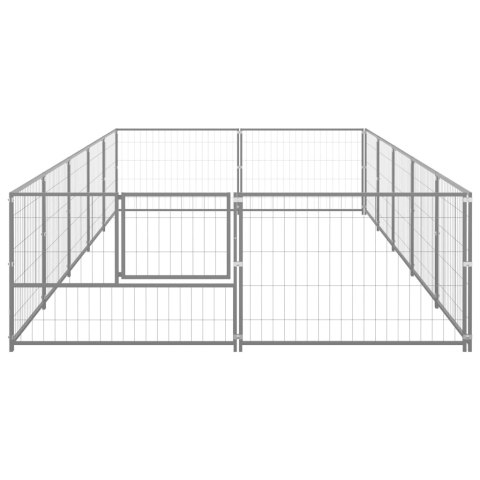  Kojec dla psa, srebrny, 10 m², stalowy