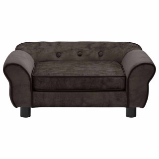  Sofa dla psa, brązowa, 72x45x30 cm, pluszowa