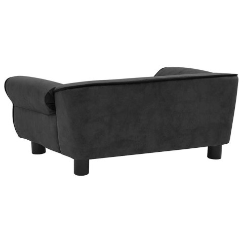  Sofa dla psa, ciemnoszara, 72x45x30 cm, pluszowa