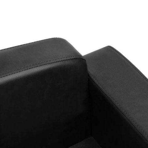  Sofa dla psa, czarna, 80x50x40 cm, sztuczna skóra