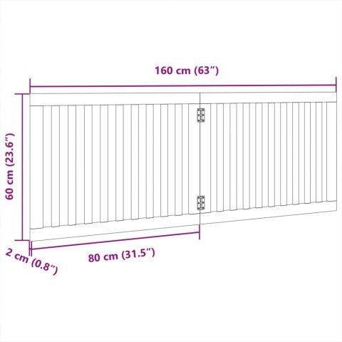  Składana bramka zabezpieczająca dla psa, 2 panele, 160 cm