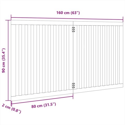  Składana bramka zabezpieczająca dla psa, 2 panele, 160 cm