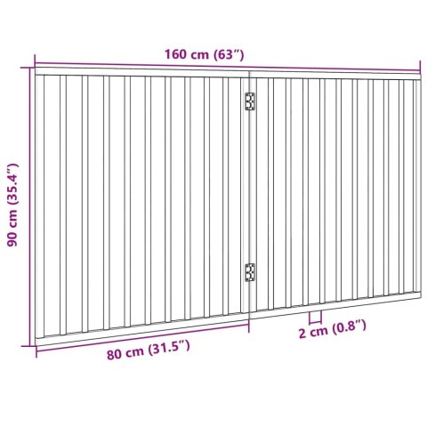  Składana bramka zabezpieczająca dla psa, 2 panele, 160 cm