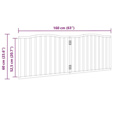  Składana bramka zabezpieczająca dla psa, 2 panele, biała, 160cm