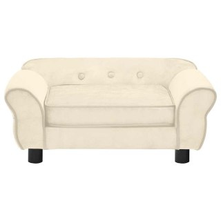  Sofa dla psa, kremowa, 72x45x30 cm, pluszowa