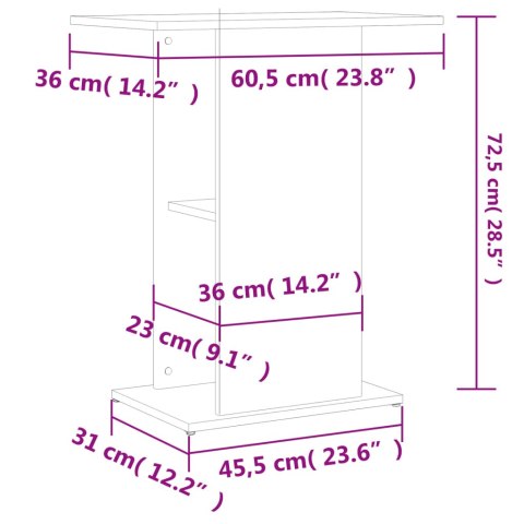  Szafka pod akwarium, biała 60,5x36x72,5 cm