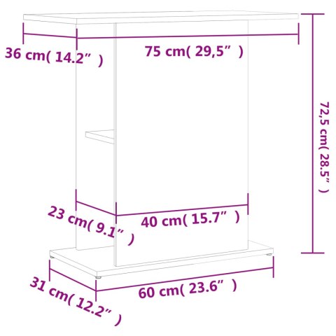  Szafka pod akwarium, biała 75x36x72,5 cm