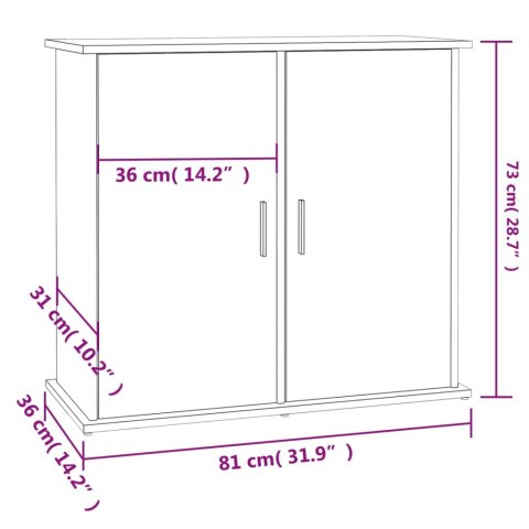  Szafka pod akwarium, czarna, 81x36x73 cm