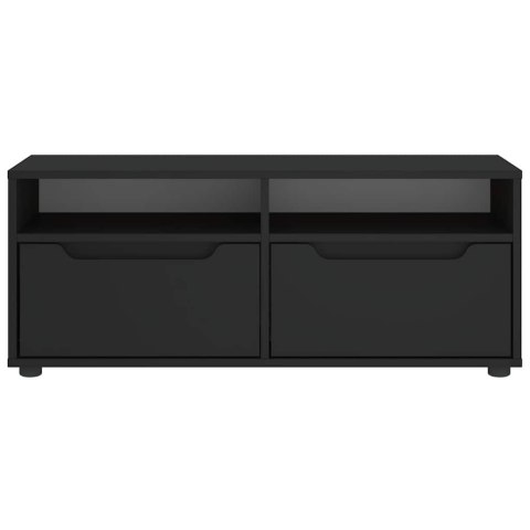  Szafka pod TV "VISNES" Czarna 100x40x38 cm Drewno klejone