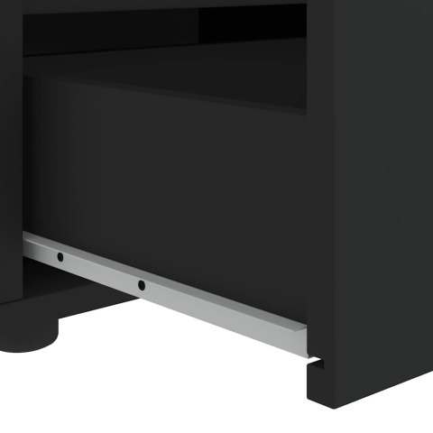  Szafka pod TV "VISNES" Czarna 100x40x38 cm Drewno klejone