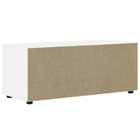  Szafka pod TV "VISNES" Biała 100x40x38 cm Drewno klejone