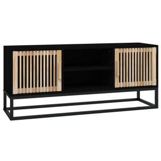  Szafka pod TV, czarna, 105x30x45 cm, materiał drewnopochodny