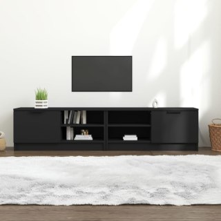  Szafki pod TV, 2 szt., czarne, 80x35x36,5 cm