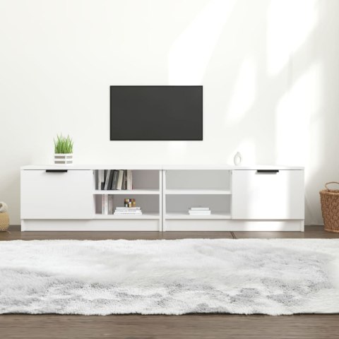  Szafki pod TV, 2 szt., białe, 80x35x36,5 cm