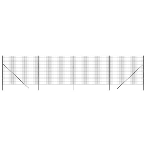  Ogrodzenie z siatki drucianej, antracytowe, 1,6x10 m